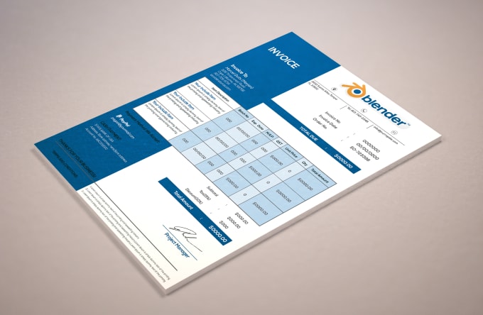 I will design amazing invoice for you