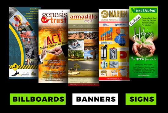 I will design eyecatching banners, signs and billboards