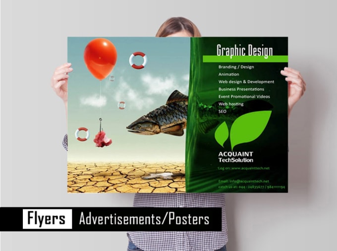 I will design flyers,posters, brochures, advertisements
