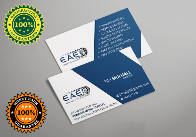 I will design outstanding 2sides business card in 24 hrs