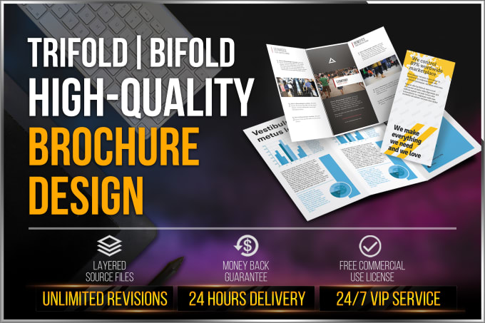 I will do a flyer, bifold, trifold brochure design, product catalog