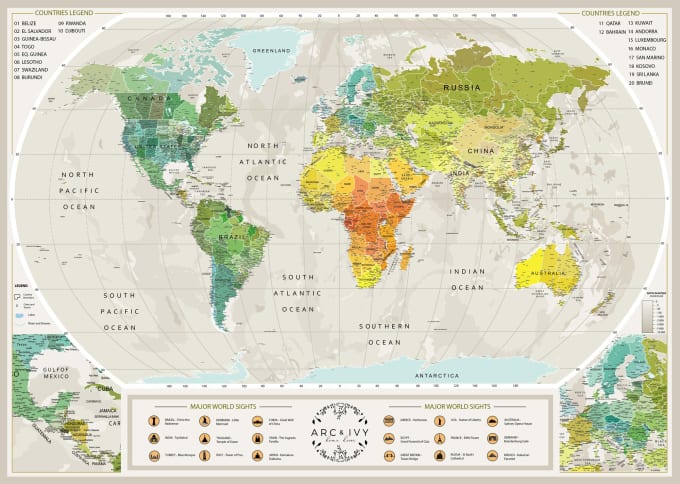 I will do beautiful scratch map of the world or any country
