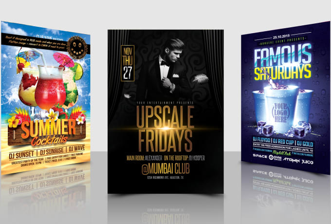 I will do elegant party, event, club, birthday flyers and posters