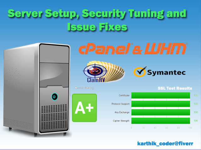 I will do server setup, security tuning and maintenance