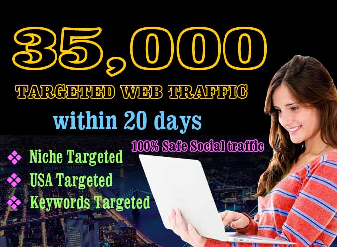 I will drive best targeted web traffic, real,visitors
