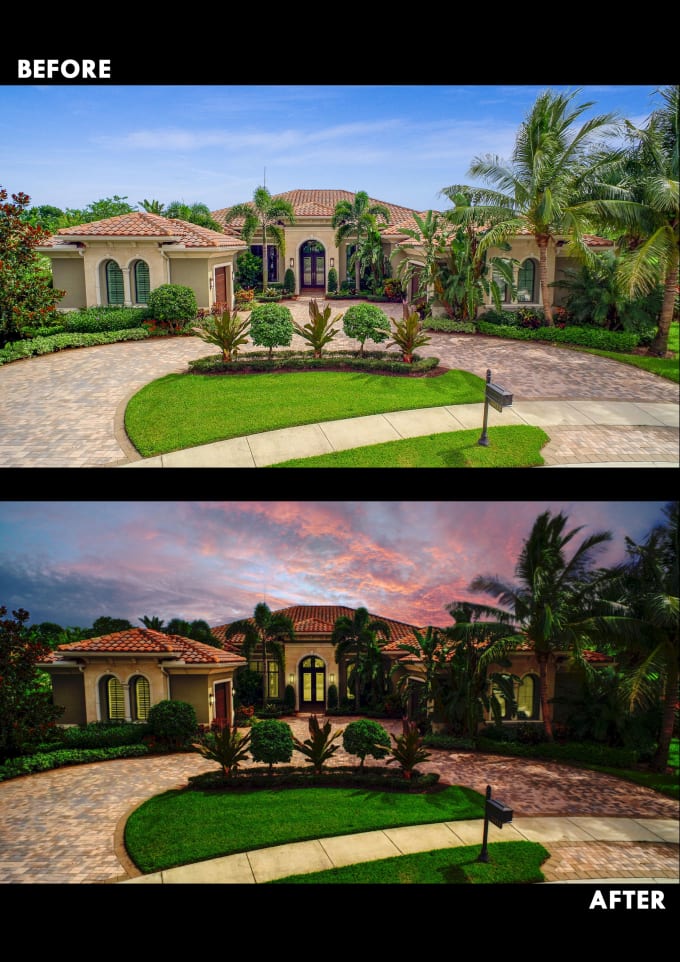I will edit Real Estate photo from day to night