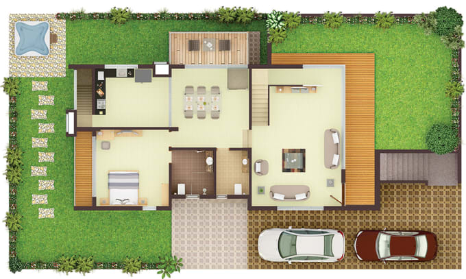 I will make 2d architectural floor plans,home design