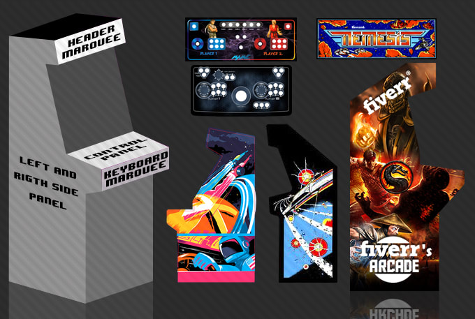 I will make a awesome custom arcade cabinet artwork