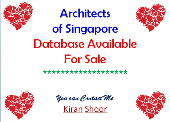 I will provide Architects of Singapore Database
