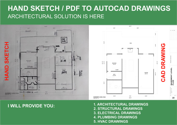 I will provide you all architectural drawings