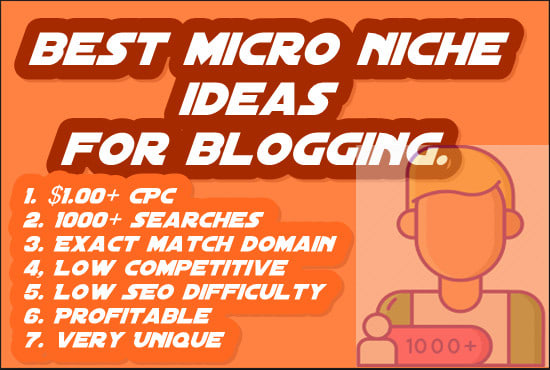 I will research and find low competitive micro niche for blogging