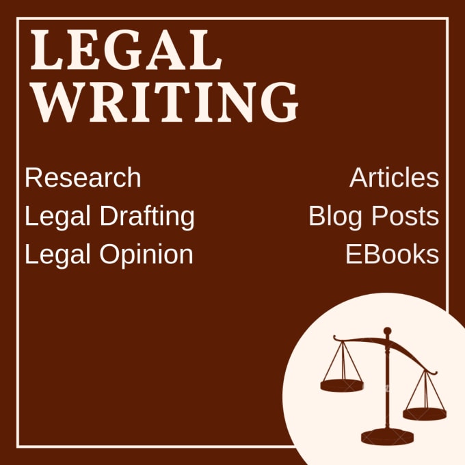 I will write original legal articles, blogposts