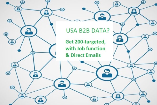 I will 200 targeted b2b job title contact data for USA companies