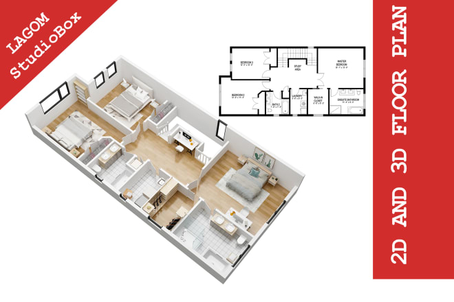 I will 2d and 3d floor plan
