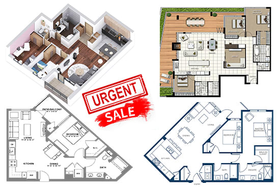 I will 2d floor plan or 3d floor plan of house, restaurants, office