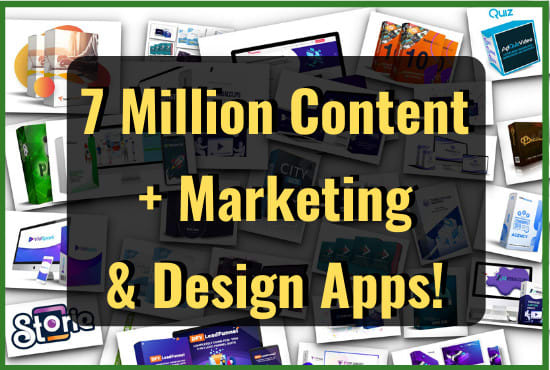 I will 7 million HQ image quotes, text quotes, HD videos, marketing and design apps