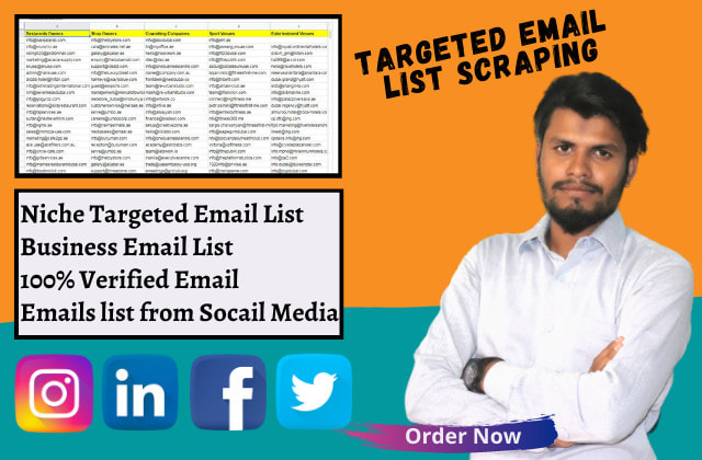 I will active niche targeted email list building