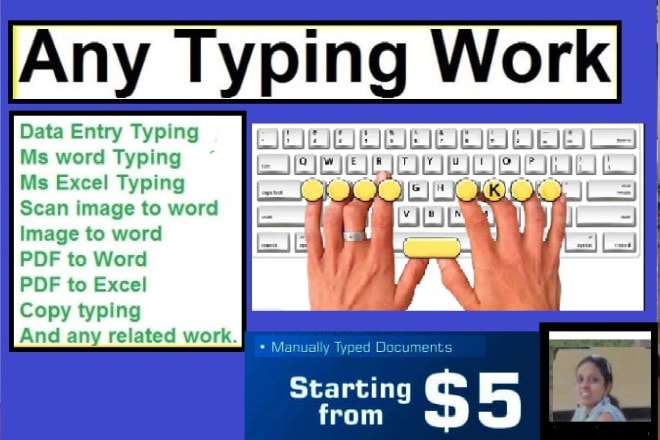 I will be your accurate typist, typing task