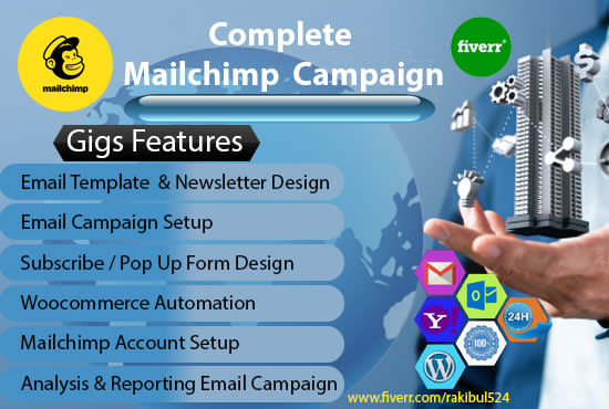 I will be your email marketing and newsletter manager on mailchimp