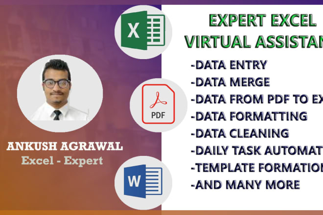 I will be your excel pro, can do data entry, formatting, template or report design