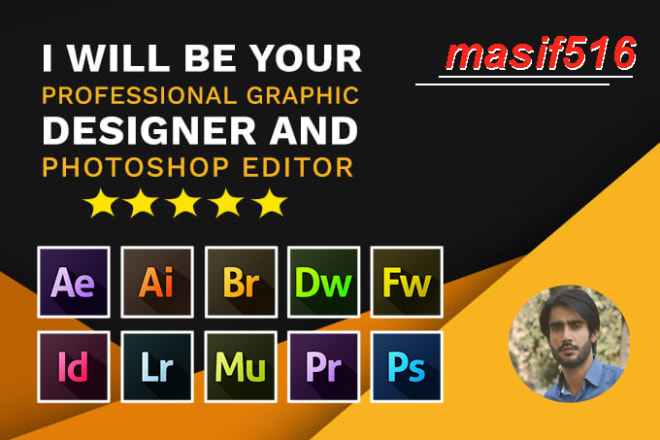 I will be your pro and top rated graphic designer