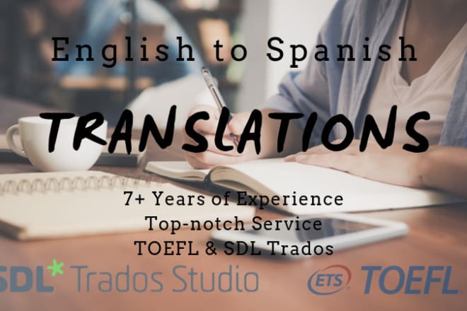 I will be your professional english to spanish translator