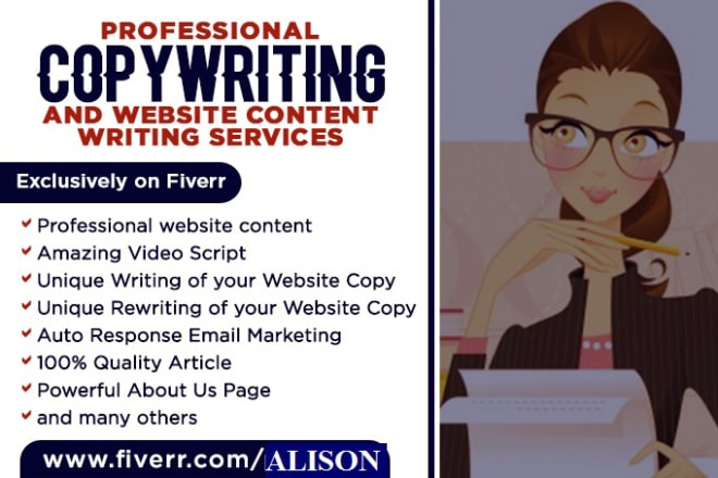I will be your SEO website content writer, copywriter, copywriting