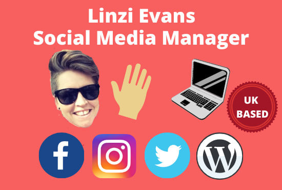 I will be your UK based personal social media manager