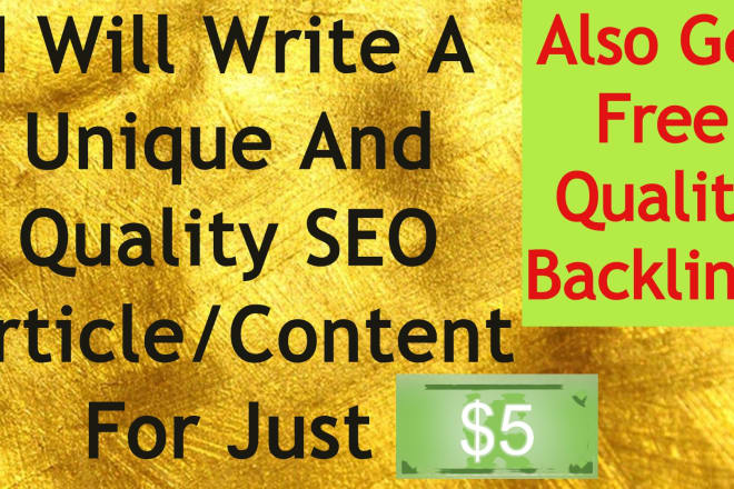 I will be your unique SEO article writer or blog post writer