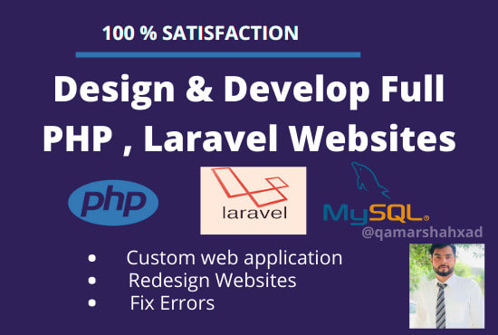 I will be your web developer in php, laravel