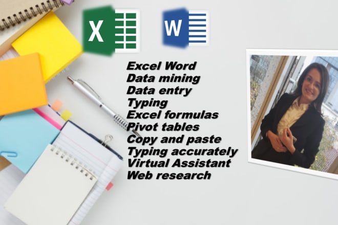 I will best virtual assistant for data entry typing work,web research,excel