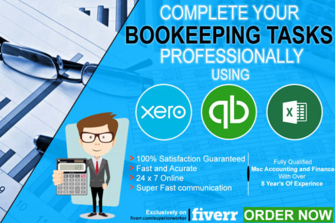I will bookkeeping using quickbooks online, xero, excel macros sheet