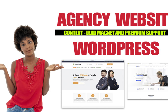 I will build agency website or a consulting website with content