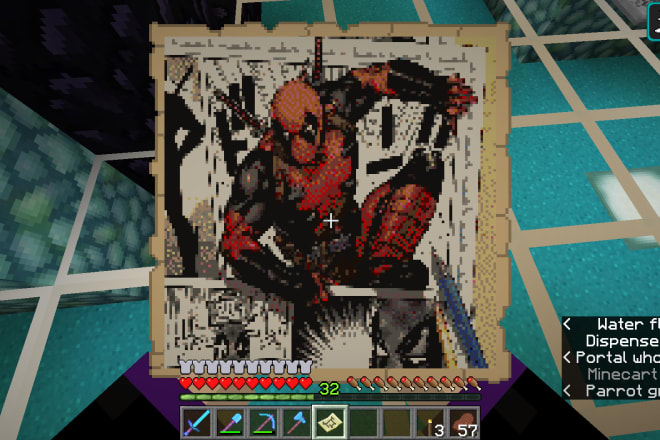 I will build any map art you want on minecraft