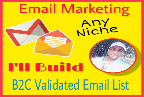 I will build b2c any niche validated email list for you