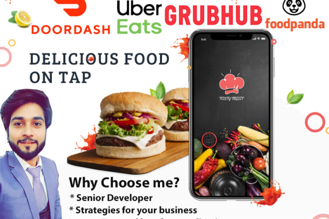 I will build food delivery app like grubhub doordash ubereats
