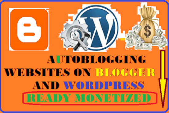 I will build monetized autoblog on wordpress and blogger