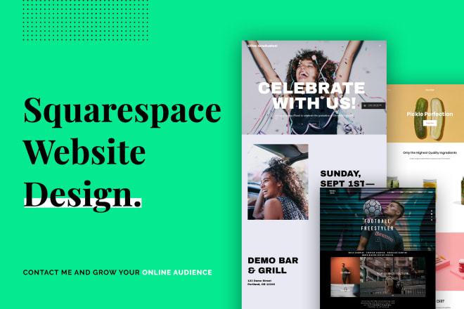 I will build squarespace website design