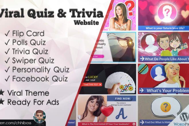 I will build viral quiz and trivia website on wordpress