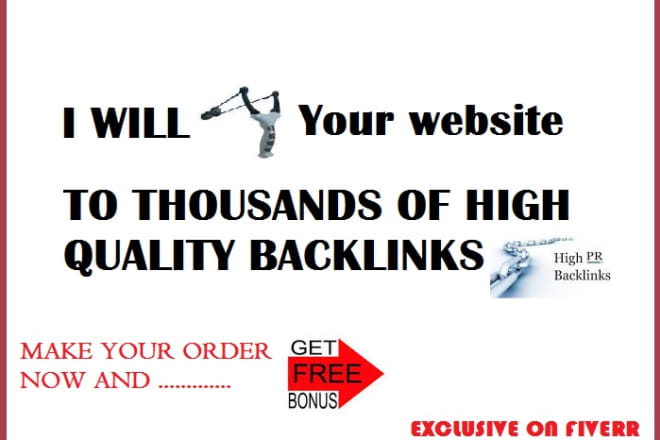 I will catapult your website or Blog to over 2000 backlinks and directories and ping