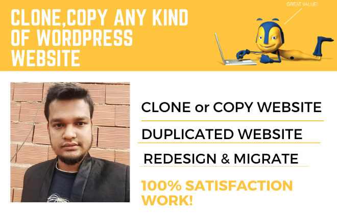 I will clone, copy, migrate, redesign, duplicate wordpress website