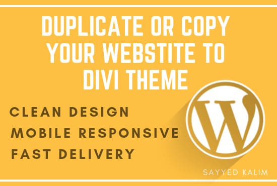 I will clone duplicate or copy your page or website to divi theme