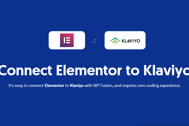 I will connect elementor to klaviyo