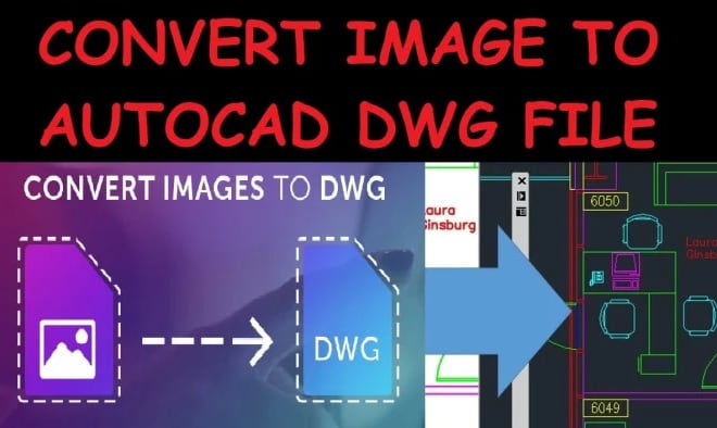 I will convert image pdf to auto cad dwg drawing with scale