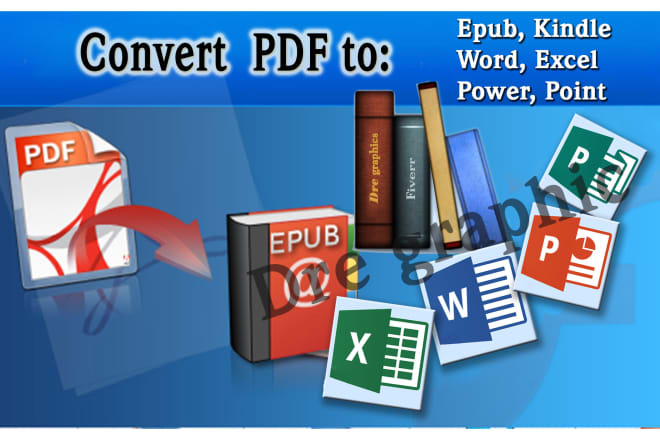 I will convert PDF to epub and amazon kindle