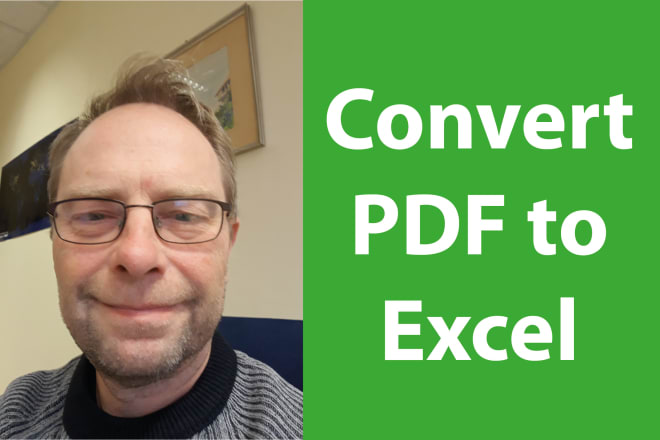 I will convert PDF to excel or word