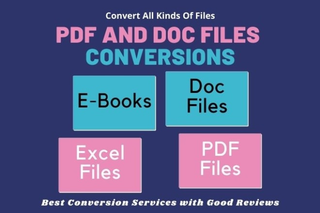 I will convert pdf to word,to kpf,to kindle,to epub,to excel