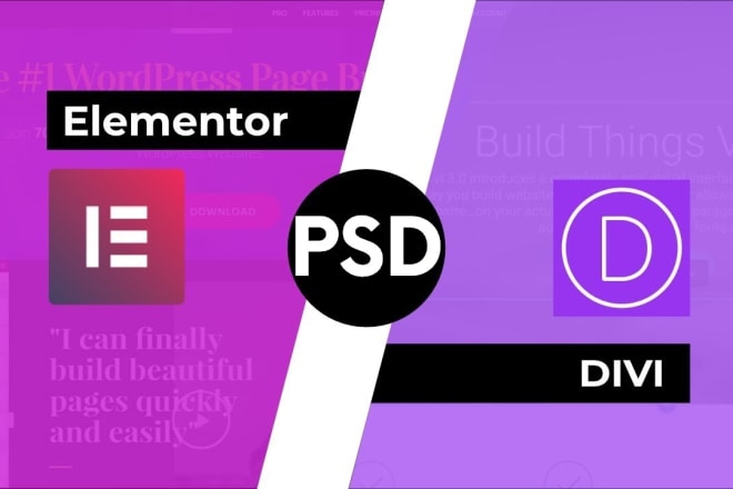 I will convert PSD to divi or PSD to elementor, figma xd ai pencil sketch