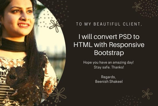 I will convert PSD to html with responsive bootstrap