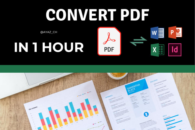 I will convert scanned docs or pdf to editable word, powerpoint, excel file in 1 hour